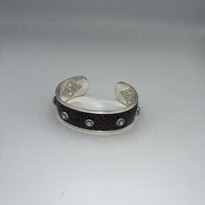 Brighton "JOPLIN NARROW" Silver-Brown Cuff Bracelet MSRP $68